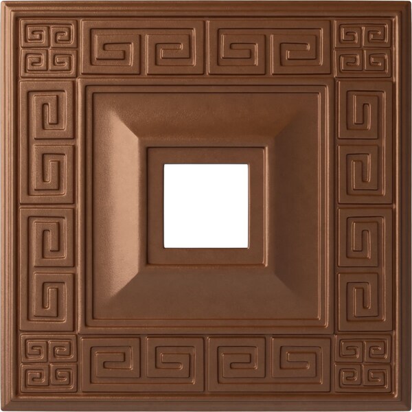 Ekena Millwork Eris Ceiling Medallion (Canopies up to 9 7/8"), 18"W x 18"H x 3 1/2"ID x 1 1/8"P, Polished Copper CM18ERPOS - main